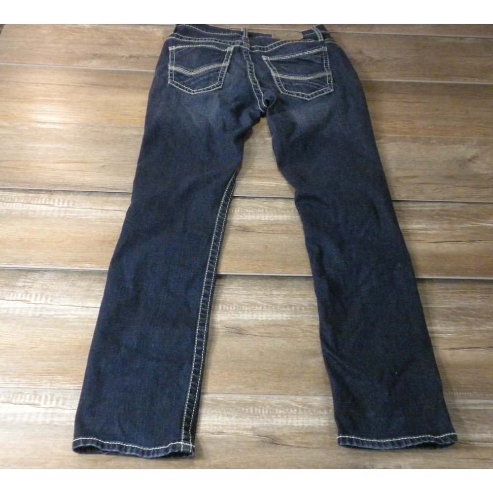 BKE Jake Jeans Mens 30x32 Blue Primero Denim Straight Stretch Whiskered Y2K